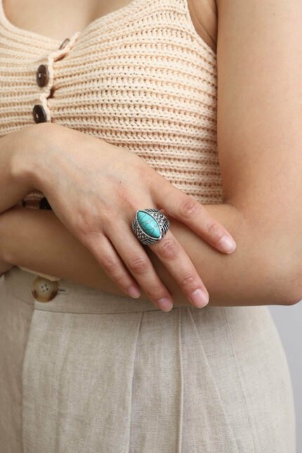 Laleh Marquise Turquoise Ring