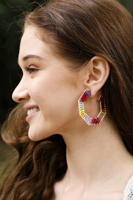 Florenta Colorful Raffia Earrings