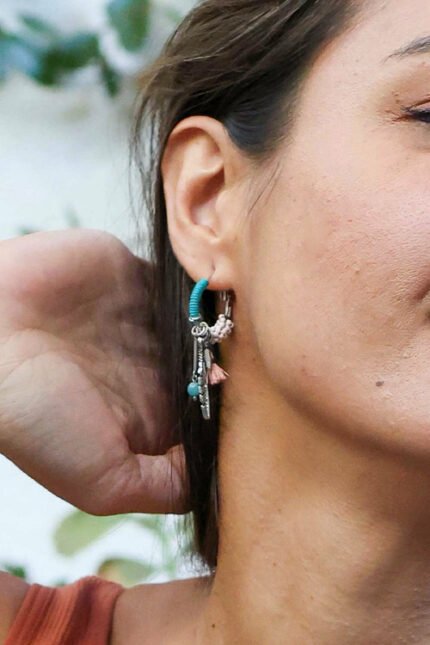 dainty feather earings