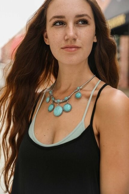 Setareh Palace Turquoise Charm Necklace