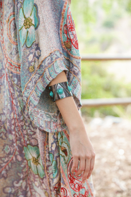 Celavie Turquoise Gem Cuff Bracelet