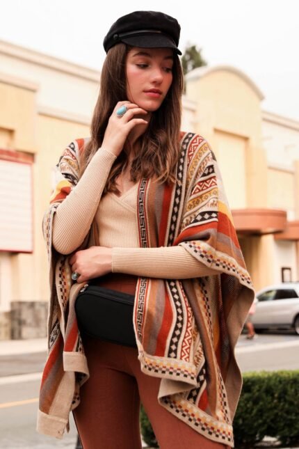 Hazan Multipattern Ruana