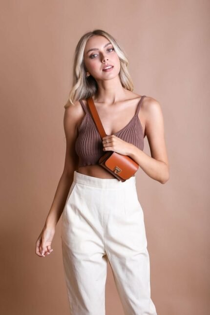 Roshan Faux Leather Belt Bag