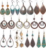 Boho Vintage Drop Earrings Set | 11 Pairs - Image 2