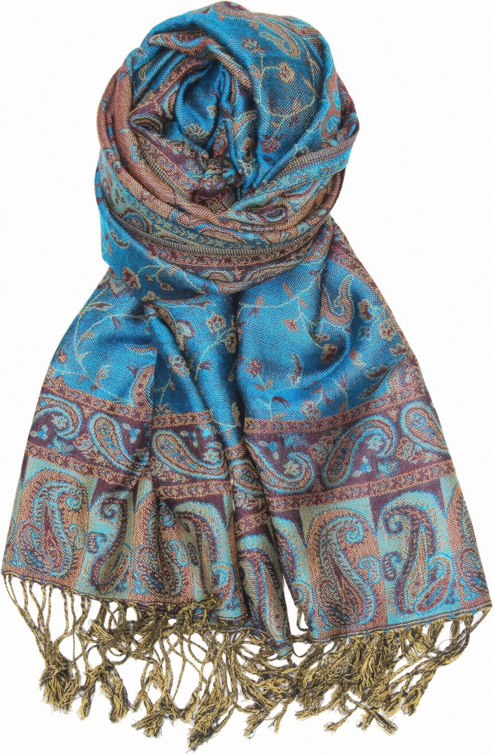Reversible Paisley Pashmina Festival Scarf | Shawl & Wrap - Image 3