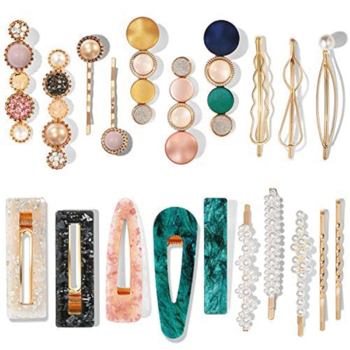 Macaron Pearl Hair Clip Set – Boho Bobby Pins 20-Pieces - Image 2
