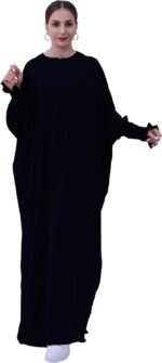 Solid Khimar Abaya — Long-Sleeve Maxi Dress - Image 26