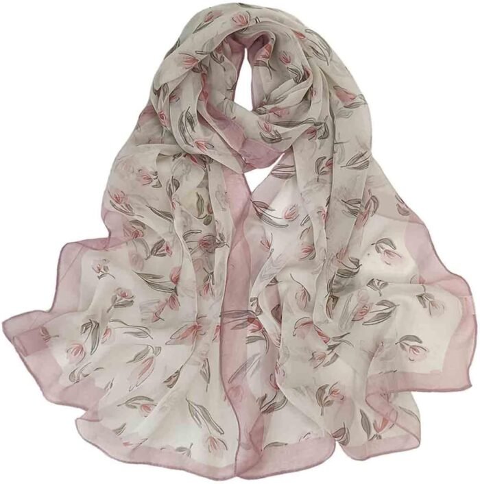 Floral Sheer Lightweight Women’s Scarf | Shawl Wrap - Image 34