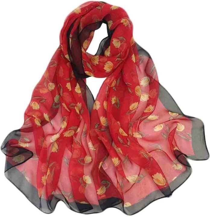 Floral Sheer Lightweight Women’s Scarf | Shawl Wrap - Image 10