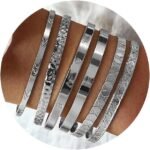 Gold Bangle Bracelets For Women, 14k Gold Plated Multi Layer Stackable Cuff Bracelet Set - Image 17