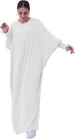 Solid Khimar Abaya — Long-Sleeve Maxi Dress - Image 21