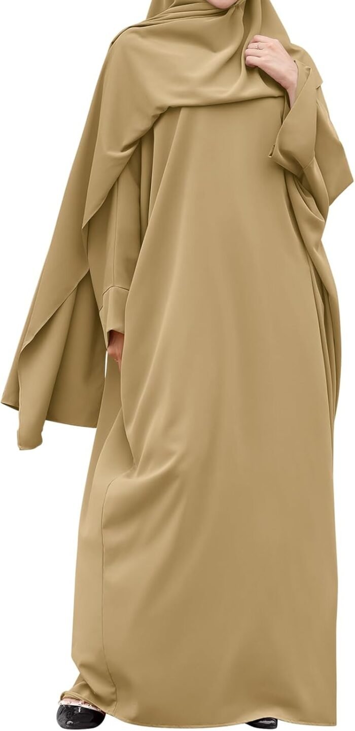 Modest Muslim Abaya Set with Khimar Hijab - Image 8