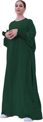 Solid Khimar Abaya — Long-Sleeve Maxi Dress - Image 22