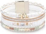 Boho Leopard Crystal Leather Wrap Bracelet – Multi-Layer Cuff - Image 17