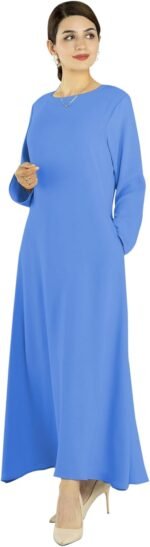 Modest Muslim Abaya Dress – Solid Long Sleeve - Image 19