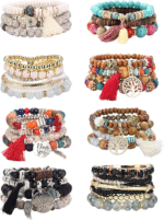 Boho Beaded Bracelet Set – Handmade & Stackable 8-Piece - Image 2