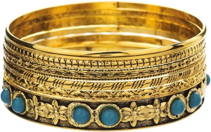 16Pcs Gold Bangle Bracelets for Women - Multi Layer Stackable Textured Bracelets Boho Jewelrys Set - Image 40