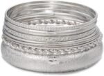 16Pcs Gold Bangle Bracelets for Women - Multi Layer Stackable Textured Bracelets Boho Jewelrys Set - Image 11