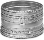 16Pcs Gold Bangle Bracelets for Women - Multi Layer Stackable Textured Bracelets Boho Jewelrys Set - Image 46