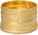16Pcs Gold Bangle Bracelets for Women - Multi Layer Stackable Textured Bracelets Boho Jewelrys Set - Image 34