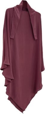 Solid Khimar Abaya — Long-Sleeve Maxi Dress - Image 30