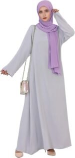 Modest Muslim Abaya Dress – Solid Long Sleeve - Image 11