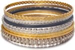 16Pcs Gold Bangle Bracelets for Women - Multi Layer Stackable Textured Bracelets Boho Jewelrys Set - Image 15