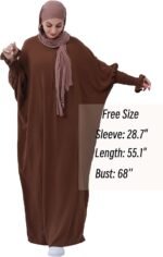 Solid Khimar Abaya — Long-Sleeve Maxi Dress - Image 2