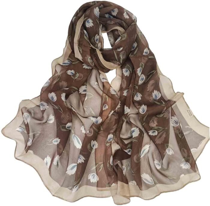 Floral Sheer Lightweight Women’s Scarf | Shawl Wrap - Image 44