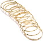 16Pcs Gold Bangle Bracelets for Women - Multi Layer Stackable Textured Bracelets Boho Jewelrys Set - Image 7