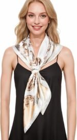 Silk-Feel Printed Head Scarf – 35" Square Bandana - Image 3