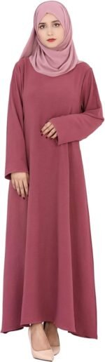 Modest Muslim Abaya Dress – Solid Long Sleeve - Image 15