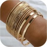 16Pcs Gold Bangle Bracelets for Women - Multi Layer Stackable Textured Bracelets Boho Jewelrys Set - Image 38