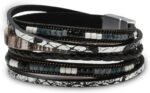 Boho Leopard Crystal Leather Wrap Bracelet – Multi-Layer Cuff - Image 46