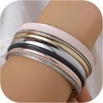 16Pcs Gold Bangle Bracelets for Women - Multi Layer Stackable Textured Bracelets Boho Jewelrys Set - Image 33