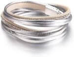 Boho Leopard Crystal Leather Wrap Bracelet – Multi-Layer Cuff - Image 36