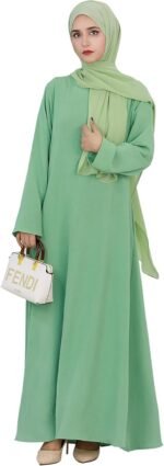 Modest Muslim Abaya Dress – Solid Long Sleeve - Image 10