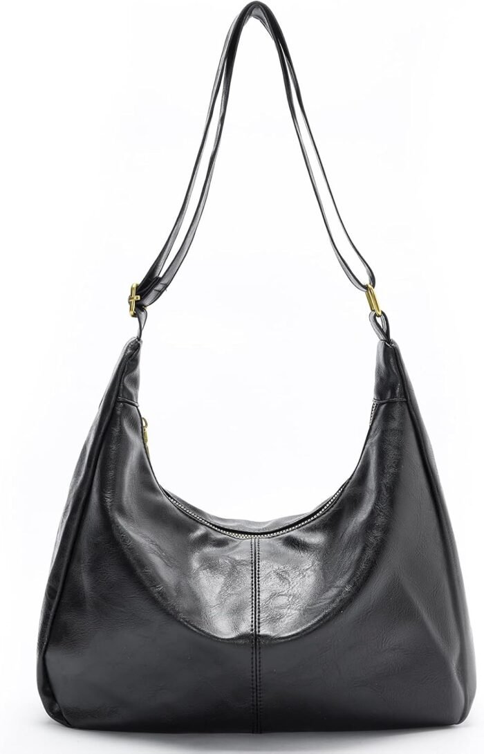 Boho Vegan Leather Slouchy Tote – Ultra-Soft & Foldable - Image 9