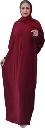Solid Khimar Abaya — Long-Sleeve Maxi Dress - Image 13