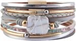 Boho Leopard Crystal Leather Wrap Bracelet – Multi-Layer Cuff - Image 39