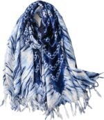 Boho Floral Lightweight Fringed Scarf - Image 37