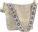 Boho Vegan Leather Shoulder Bag - Guitar-Strap Crossbody - Image 19