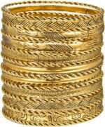 16Pcs Gold Bangle Bracelets for Women - Multi Layer Stackable Textured Bracelets Boho Jewelrys Set - Image 29
