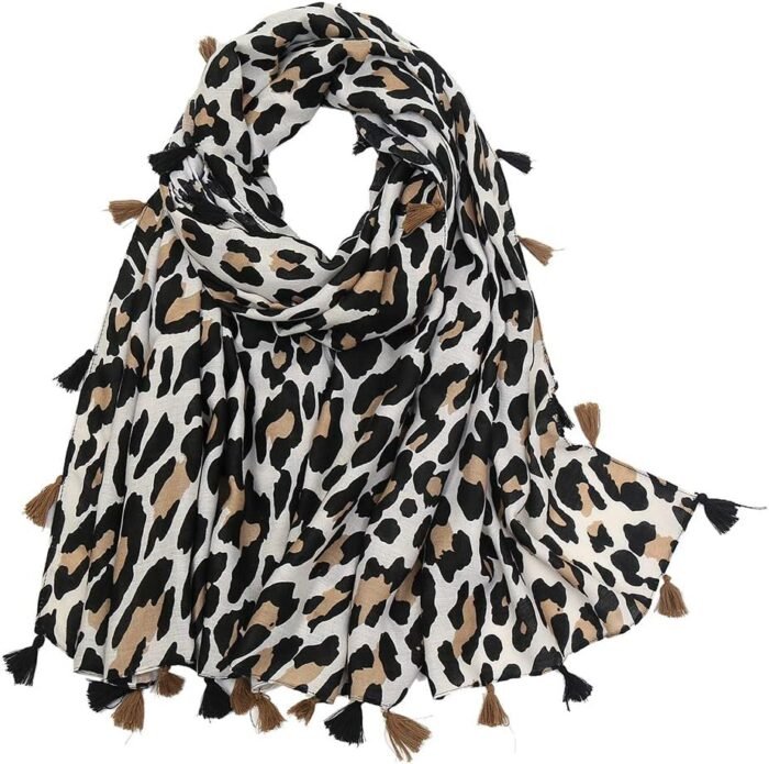 Boho Floral Lightweight Fringed Scarf - Image 17