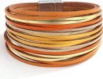 Boho Leopard Crystal Leather Wrap Bracelet – Multi-Layer Cuff - Image 15