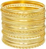 16Pcs Gold Bangle Bracelets for Women - Multi Layer Stackable Textured Bracelets Boho Jewelrys Set - Image 39