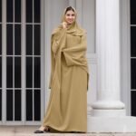 Modest Muslim Abaya Set with Khimar Hijab - Image 7