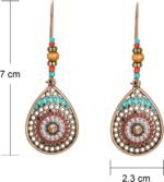 Vintage Boho Star Rhinestone Dangle Earrings for Women 4-Pair - Image 6