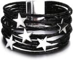 Boho Leopard Crystal Leather Wrap Bracelet – Multi-Layer Cuff - Image 12
