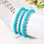 Turquoise Healing Crystal Stretch Bracelet Set 3-Piece - Image 4